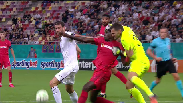 Arena Națională a erupt! Penalty refuzat lui FCSB contra lui Anderlecht, după ce Dawa a fost tras clar de portar_12