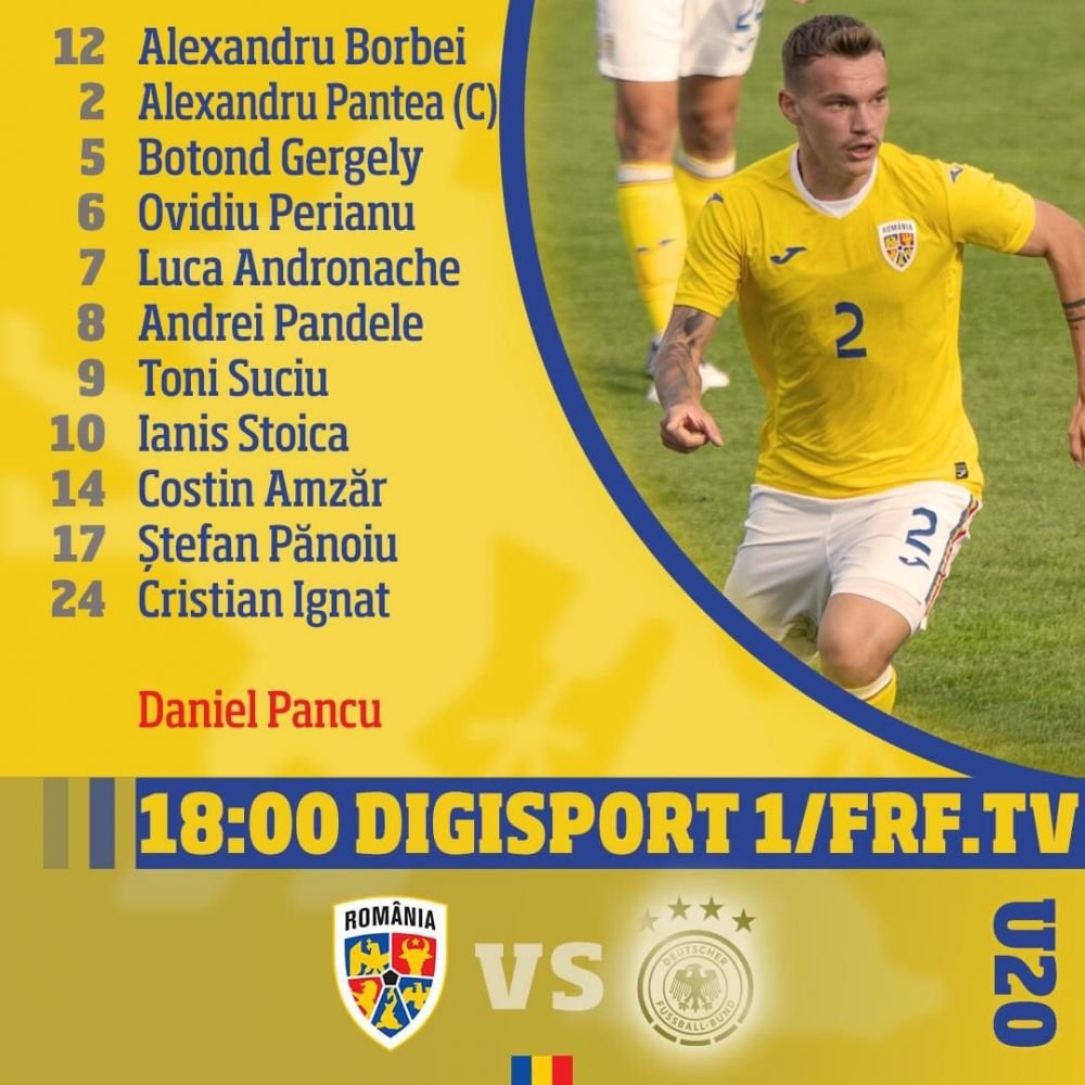 România U20 - Germania U20 0-1 | Naționala care nu câștigă! Tricolorii mici au bifat al cincilea eșec consecutiv _2