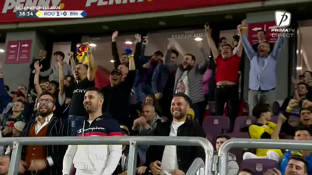 Giuleștiul a erupt! Dennis Man a marcat un gol superb împotriva Bosniei. Cum a înscris 