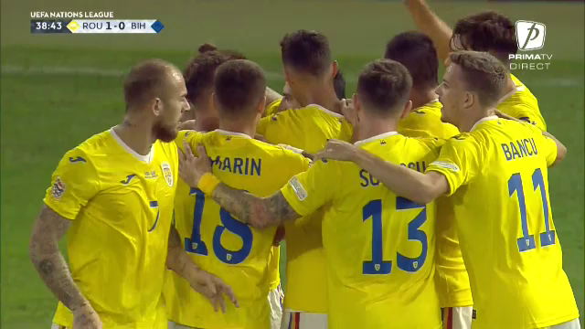Giuleștiul a erupt! Dennis Man a marcat un gol superb împotriva Bosniei. Cum a înscris 