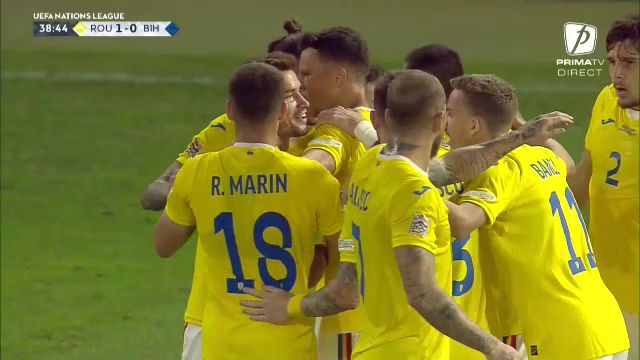 Giuleștiul a erupt! Dennis Man a marcat un gol superb împotriva Bosniei. Cum a înscris