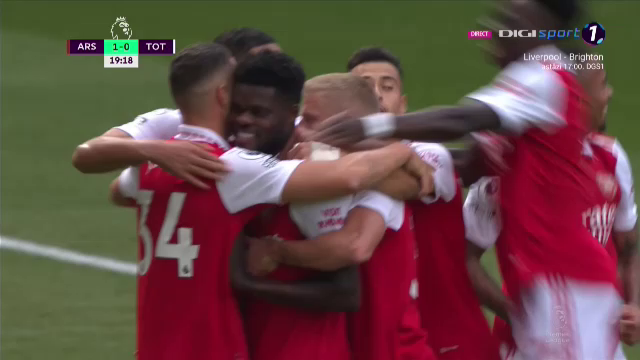 Arsenal nu se joacă! Gol de generic marcat de Thomas Partey. Portarul lui Tottenham nu a avut nicio șansă_19