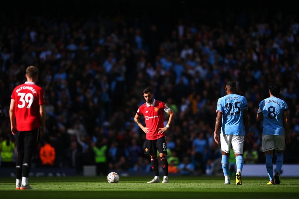 Imaginile dezastrului! Fanii lui Manchester United au plecat la pauză de pe Etihad Stadium după „măcelul” din prima repriză _6