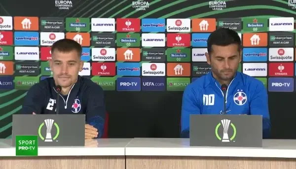 Darius Olaru, la conferința de presă dinaintea confruntării FCSB - Silkeborg