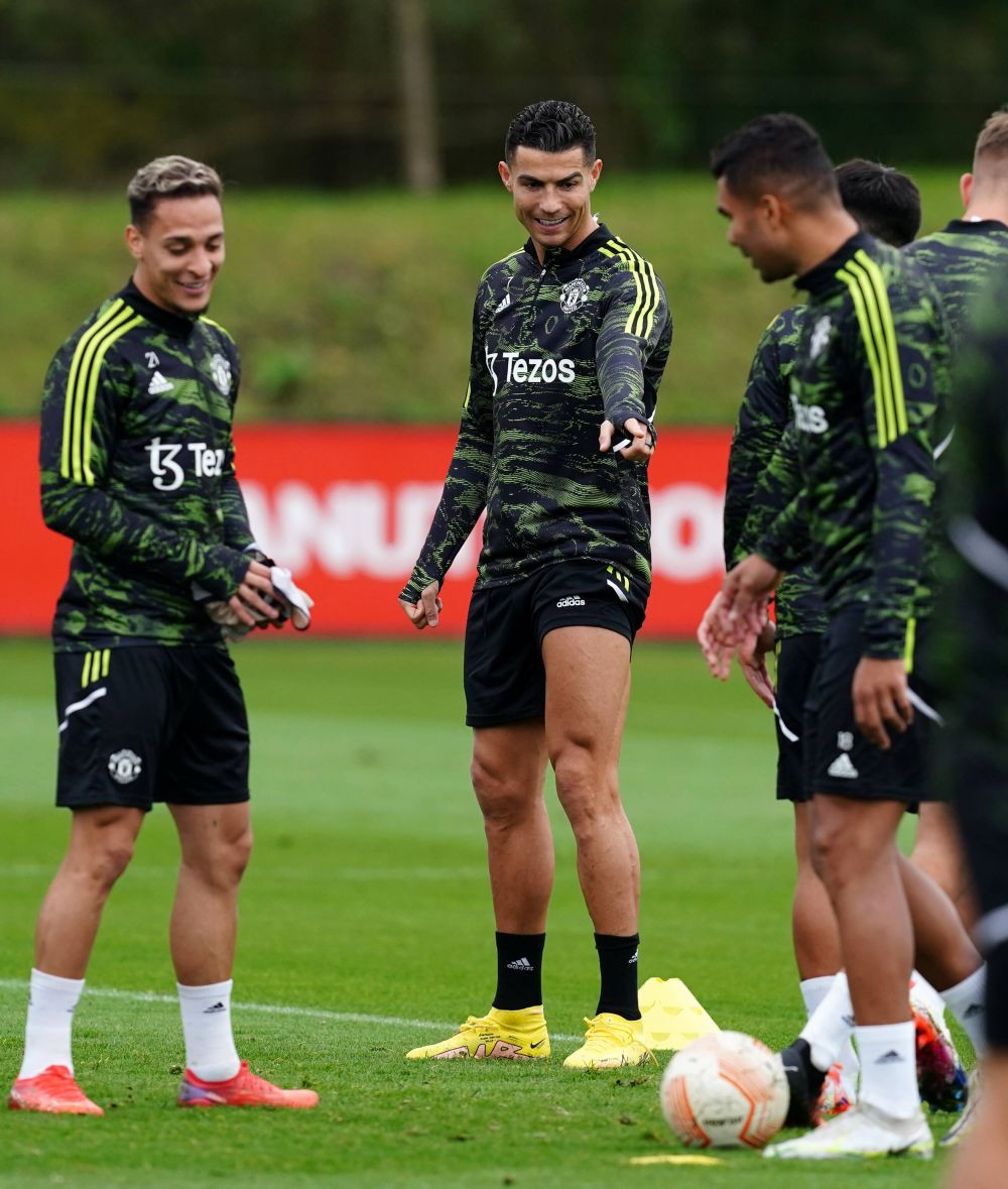 Imagini cu Cristiano Ronaldo de la ultimul antrenament. Ce spune Erik ten Hag. United - Omonia Nicosia e joi (22:00), LIVE pe VOYO_2