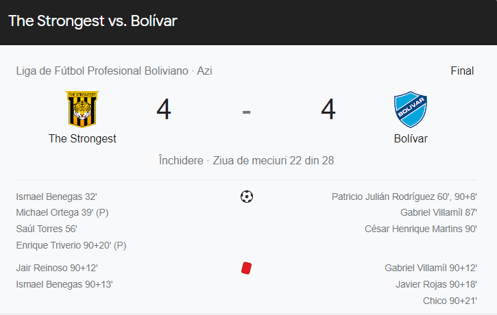 El Clasico fabulos &icirc;n America de Sud: goluri &icirc;n minutele 87, 90, 90+8 și 90+20 din penalty + 5 roșii!