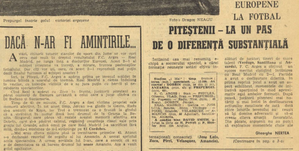 50 de ani de la fabulosul FC Argeș - Real Madrid 2-1, meciul în care a strălucit marele Nicolae Dobrin!_15