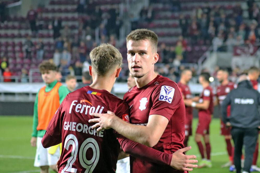 Cine sunt puștii care au debutat aseară la Rapid. Un stoper născut la Chișinău și extrema considerată 