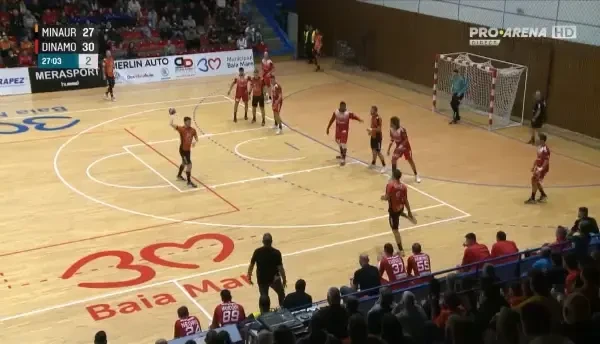 Minaur - Dinamo 31-32 (14-14), &icirc;ntr-un meci-spectacol transmis de Pro Arena și VOYO