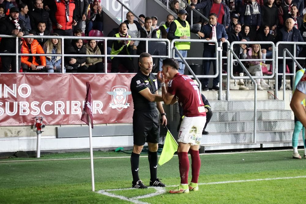 Cele mai frumoase fotografii de la derby-ul Rapid - Farul. Tensiune pe teren, spectacol în tribune_33