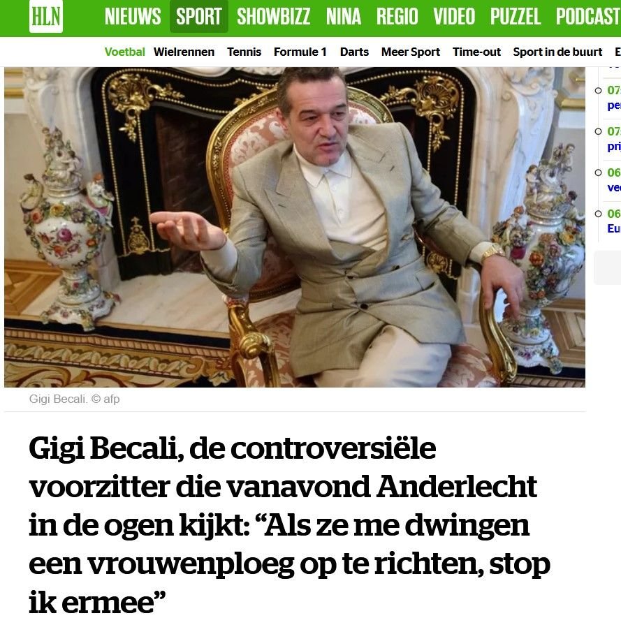 Belgienii i-au făcut portretul lui Gigi Becali: 