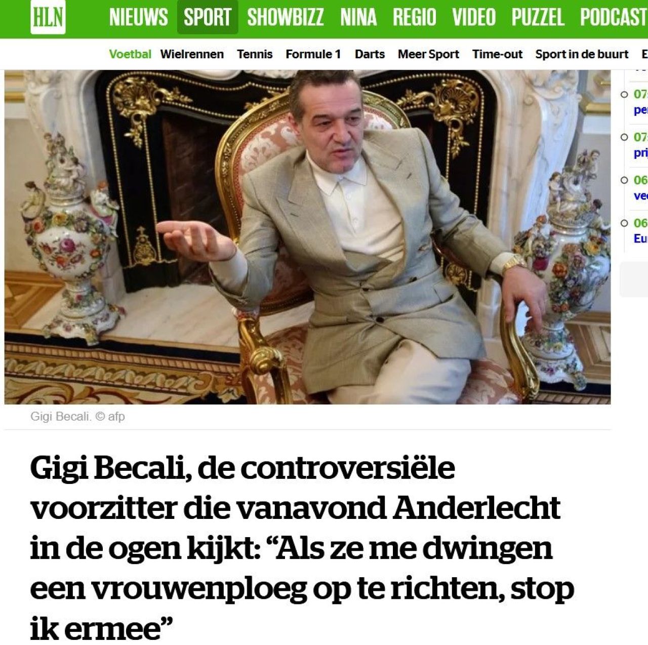 Belgienii i-au făcut portretul lui Gigi Becali: