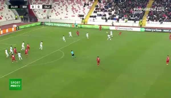 Sivasspor - CFR Cluj 1-0 | Yatabare deschide scorul din poziție suspectă de ofsaid