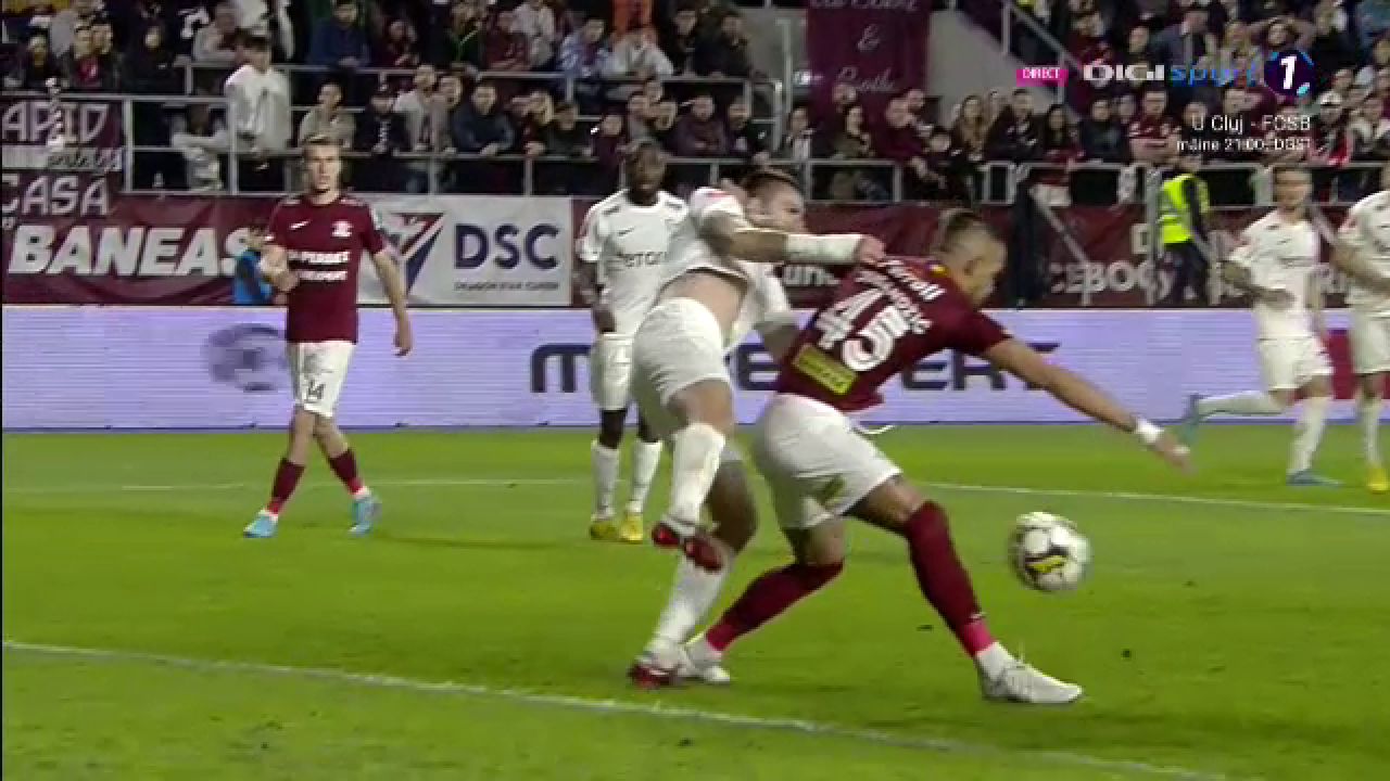 Fază controversată în Rapid - CFR Cluj: giuleștenii au primit penalty! Reacție dură a lui Mihai Stoica: „E grav!” _3