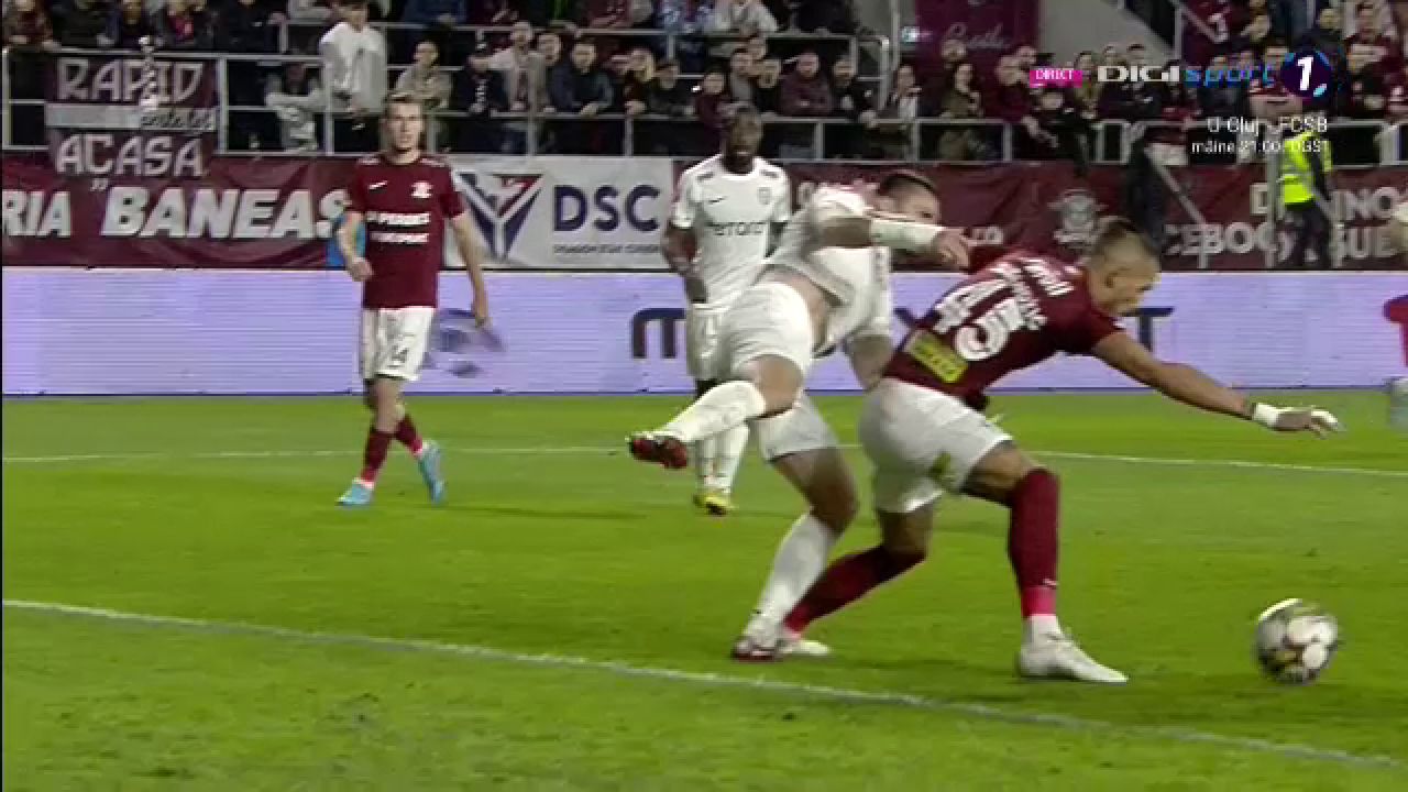 Cătălin Popa nu a ținut cont de indicațiile lui Ovidiu Hațegan la Rapid - CFR Cluj 2-1! Arbitrul a refuzat să revadă faza _5