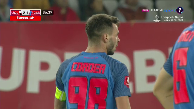 U Cluj - FCSB 2-1 | Cordea a &icirc;nscris pe final, dar oaspeții au rămas &icirc;n dezavantaj. Neagoe, victorie importantă pe banca ardelenilor