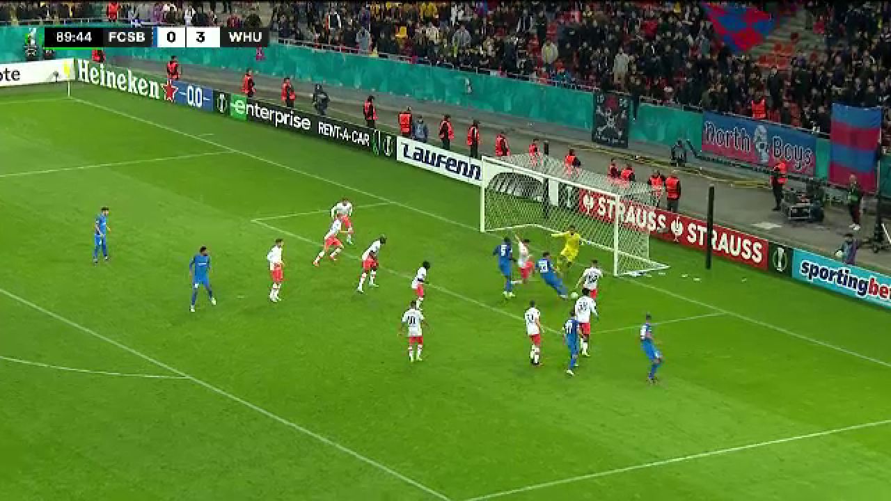 Ratare monumentală în FCSB - West Ham 0-3! Risto Radunovic nu a putut să înscrie din doi metri. Cum s-a întâmplat totul_9