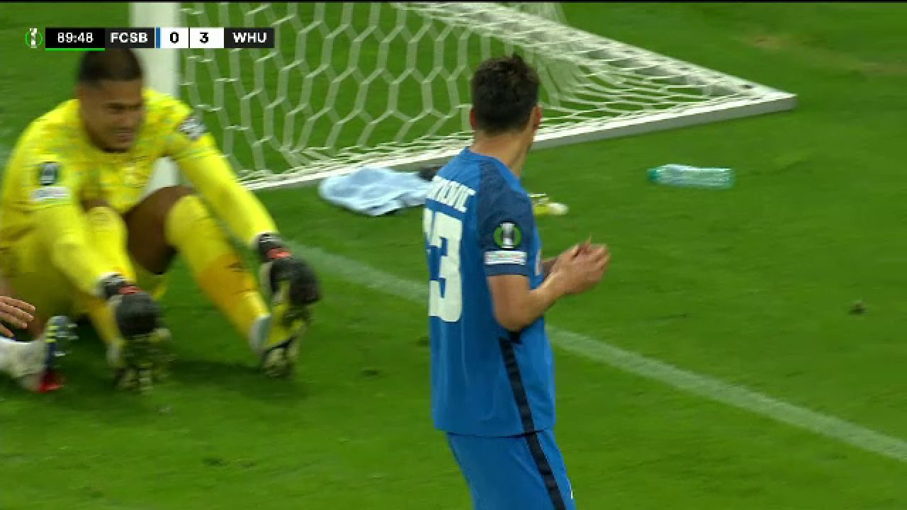Ratare monumentală în FCSB - West Ham 0-3! Risto Radunovic nu a putut să înscrie din doi metri. Cum s-a întâmplat totul_14