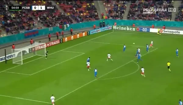 FCSB - West Ham 0-2 | Mubama marchează cu ajutorul lui Dawa