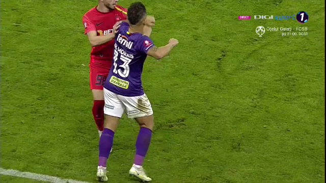 Junior Morais, roșu direct după o reacție nervoasă în FCSB - Rapid. Brazilianul nici nu a protestat_8