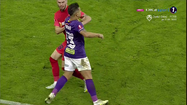 Junior Morais, roșu direct după o reacție nervoasă în FCSB - Rapid. Brazilianul nici nu a protestat_13