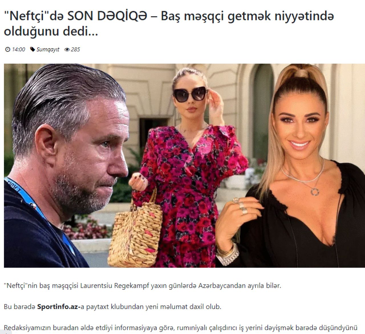Reghe, spre FCSB? Presa din Azerbaidjan: ”Laurențiu Reghecampf pleacă de la Neftchi Baku și ia în considerare să revină în România!”_3