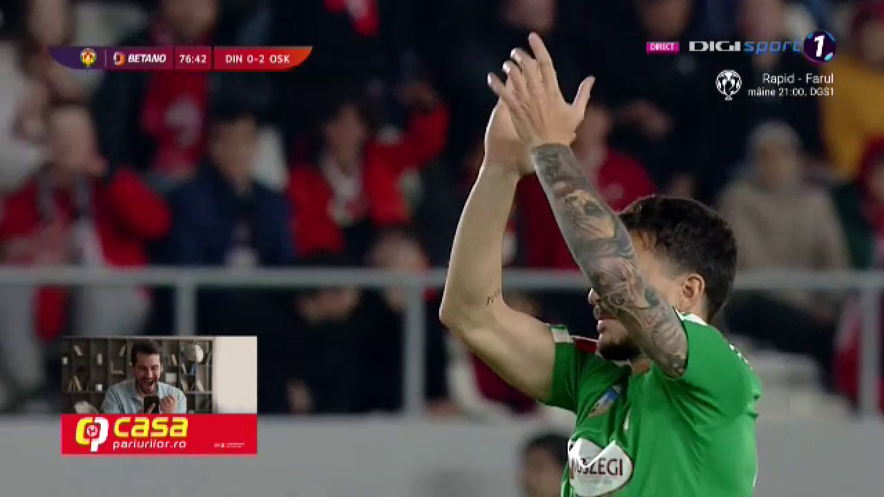 Denis Ciobotariu a întrerupt interviul pentru a le răspunde fanilor lui Dinamo: