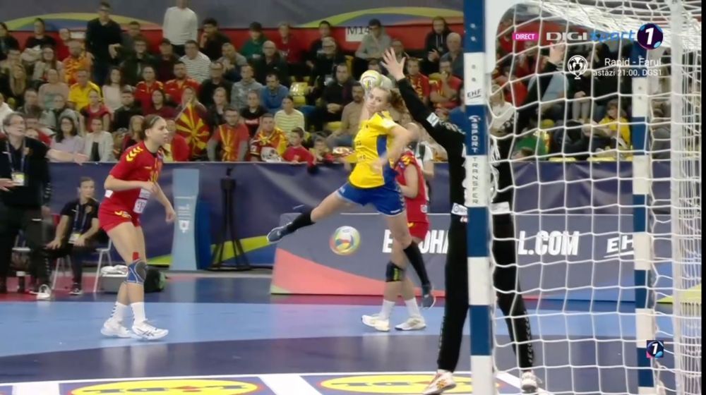 România - Macedonia de Nord 31-23. Tricolorele s-au calificat în grupele principale de la EURO. Neagu a marcat 10 goluri, Hosu a fost MVP-ul partidei de la Skopje_16