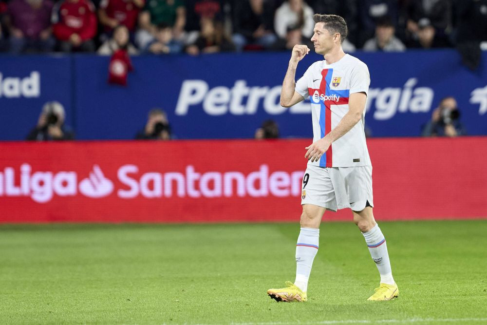 Robert Lewandowski și-a explicat gestul din meciul cu Osasuna: ”Nu era pentru arbitru”