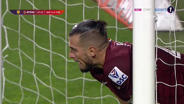Ratare uriașă în Rapid - Farul Constanța! Dugandzic nu a putut marca din câțiva metri_7