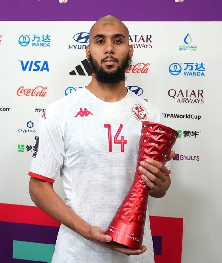 Aissa Laidouni, fostul jucător al lui FC Voluntari, desemnat jucătorul meciului Danemarca - Tunisia: 