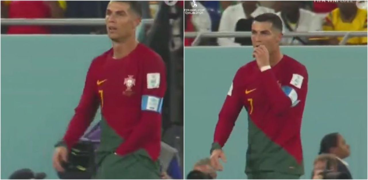 Aoleu, Cristiano! Ronaldo, prins în ofsaid în meciul cu Ghana: și-a băgat mâna în pantaloni și apoi a început să mănânce! Imaginile care nu s-au văzut la TV _1