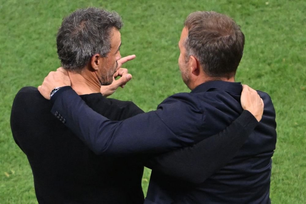 Imaginile cu Luis Enrique și Hansi Flick de la finalul partidei Spania - Germania care s-au viralizat în timp record _3