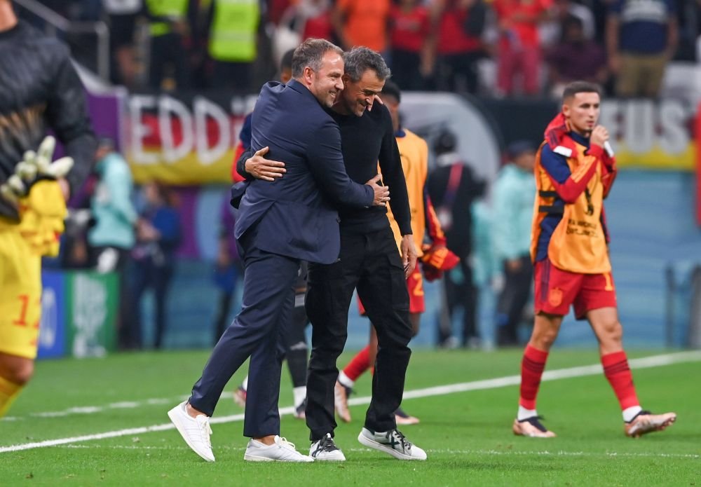 Imaginile cu Luis Enrique și Hansi Flick de la finalul partidei Spania - Germania care s-au viralizat în timp record _5