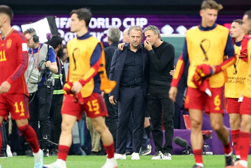Imaginile cu Luis Enrique și Hansi Flick de la finalul partidei Spania - Germania care s-au viralizat în timp record _6