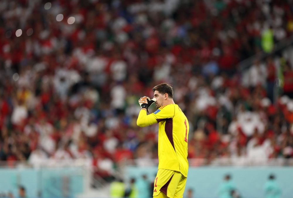 Thibaut Courtois, pe modelul Sorin Cârțu. Criză de nervi la finalul meciului cu Maroc_5