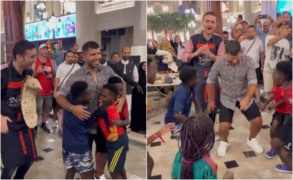 Sergio Aguero, secvențe virale pe Twitter. Fostul fotbalist a realizat un dans african cu un grup de copii_10