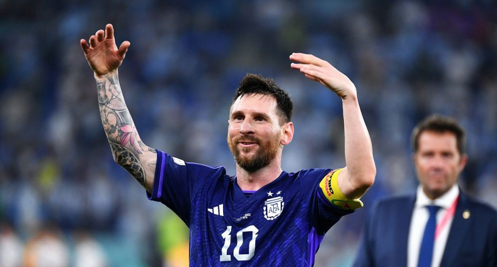 Reacția lui Lionel Messi după calificarea Argentinei în optimile Cupei Mondiale: 