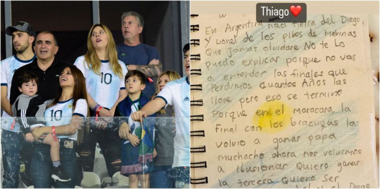 Scrisoarea emoționantă a fiului lui Leo Messi care a făcut înconjurul internetului! Ce a scris înainte de finală _7