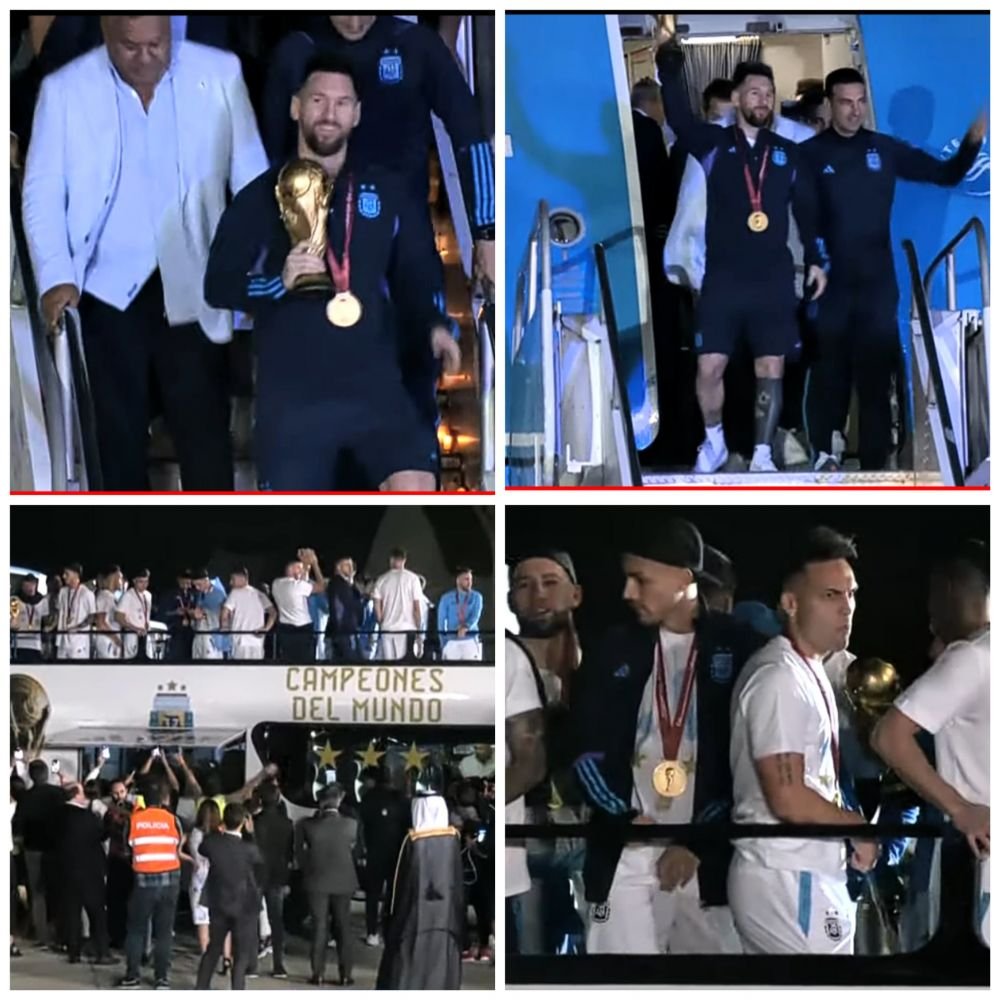 Nebunie pe străzile din Buenos Aires! Imaginile din Argentina de la sosirea naționalei, &icirc;n mijlocul nopții, sunt impresionante&nbsp;