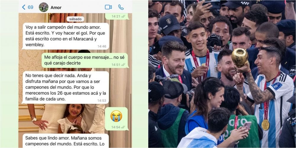A prevăzut că va înscrie în finala Mondialului și i-a spus soției! Au apărut mesajele trimise de campionul mondial după meciul cu Franța _7