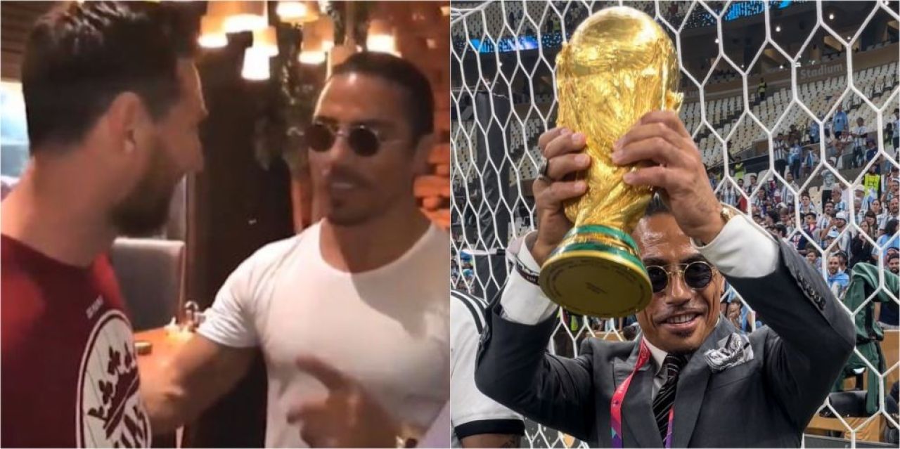 Criticat și insultat de toată planeta după ce a apărut pe teren la finala Mondialului, Salt Bae a pus un nou clip cu Messi _15