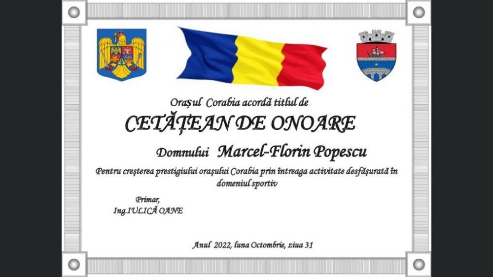 Marcel Popescu, declarat Cetățean de Onoare al Corabiei! Cum a reacționat președintele Universității Craiova_2