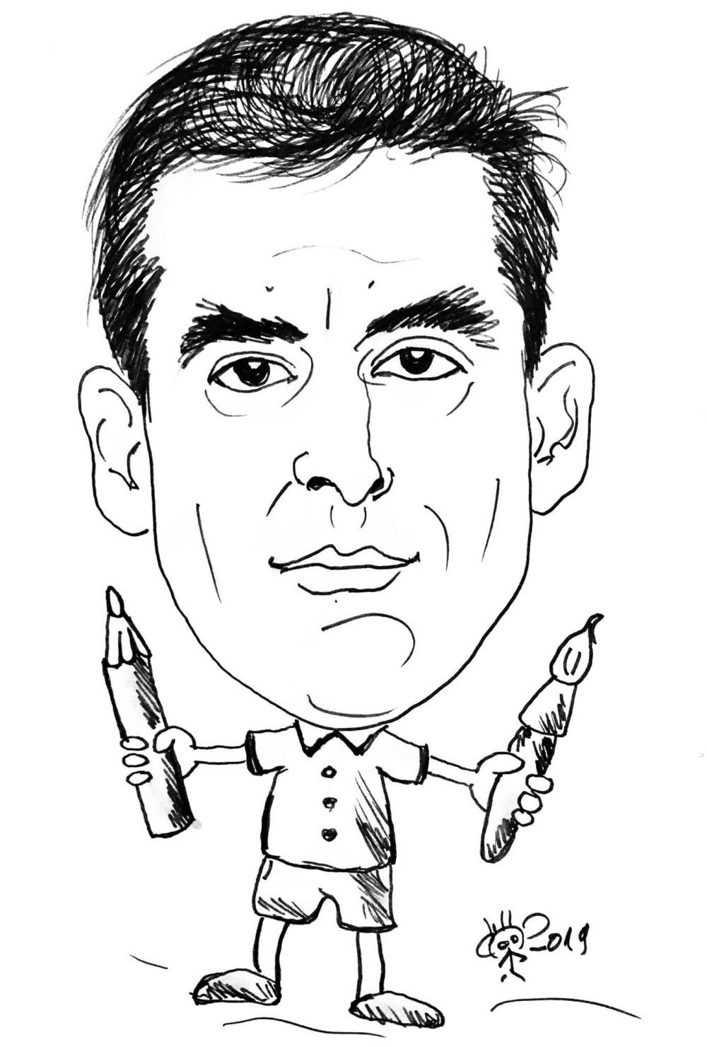 Artă! Caricaturistul Gogu Neagoe, lucrări fantastice cu Diego Maradona și Gică Hagi
