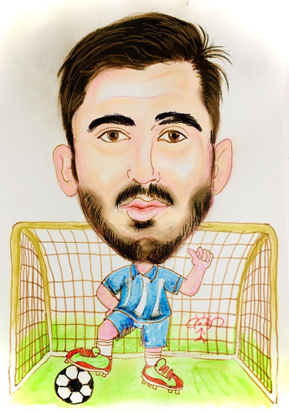 Artă! Caricaturistul Gogu Neagoe, lucrări fantastice cu Diego Maradona și Gică Hagi_6