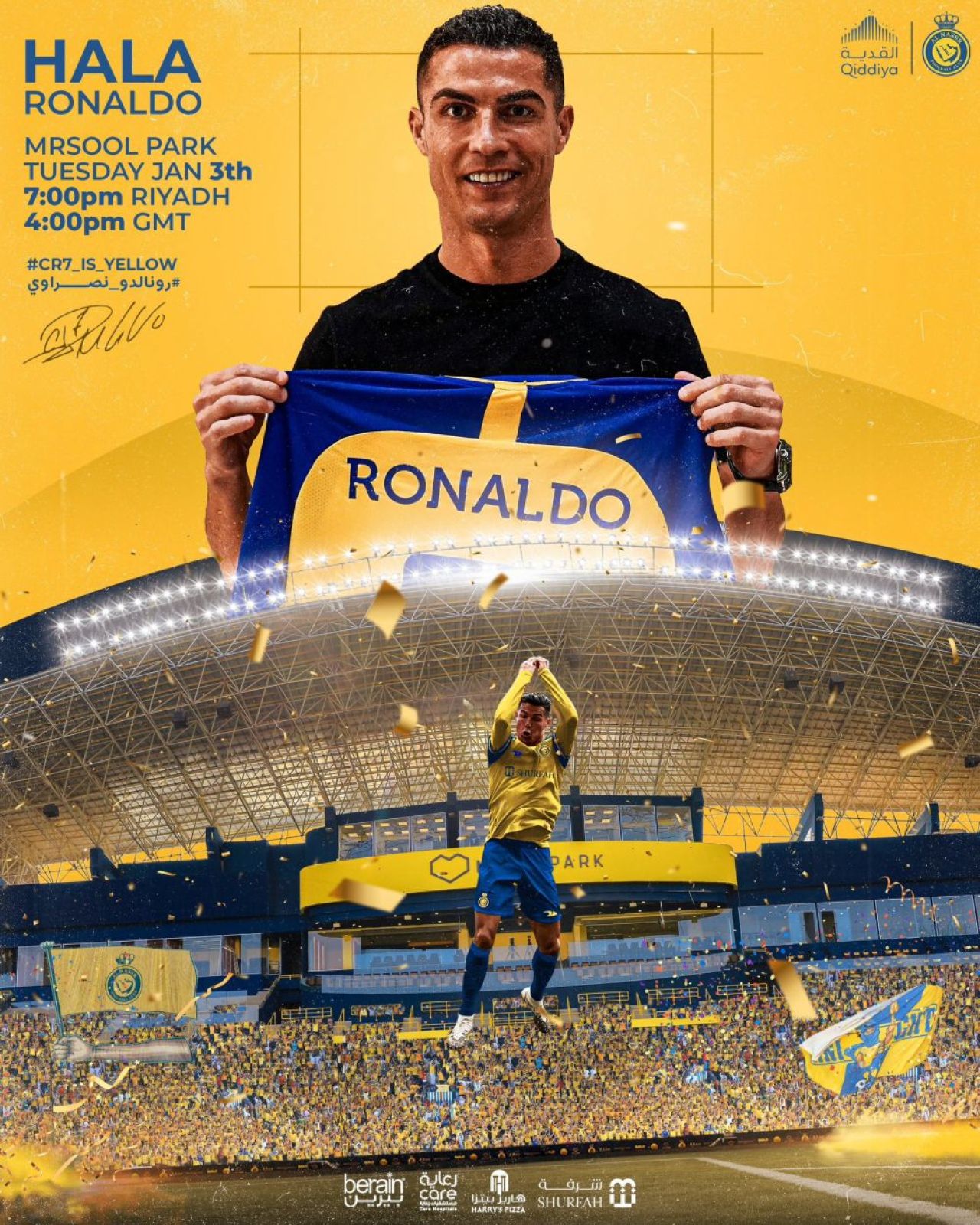 „Cel mai mare din lume va fi prezentat! Hala Ronaldo!” Cristiano îmbracă pentru prima dată tricoul lui Al Nassr _1