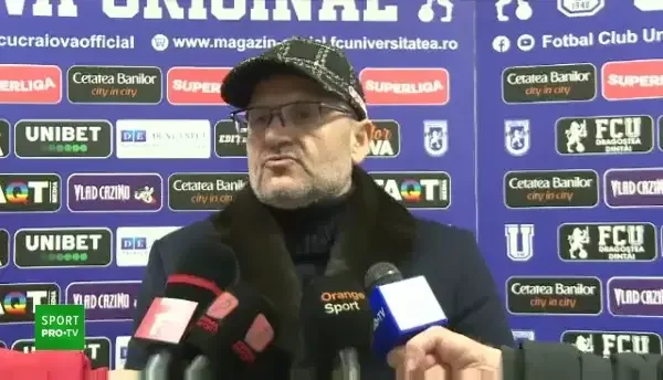 Adrian Mititelu, nervos după FCU Craiova - UTA Arad 1-1 (22/01/2023)