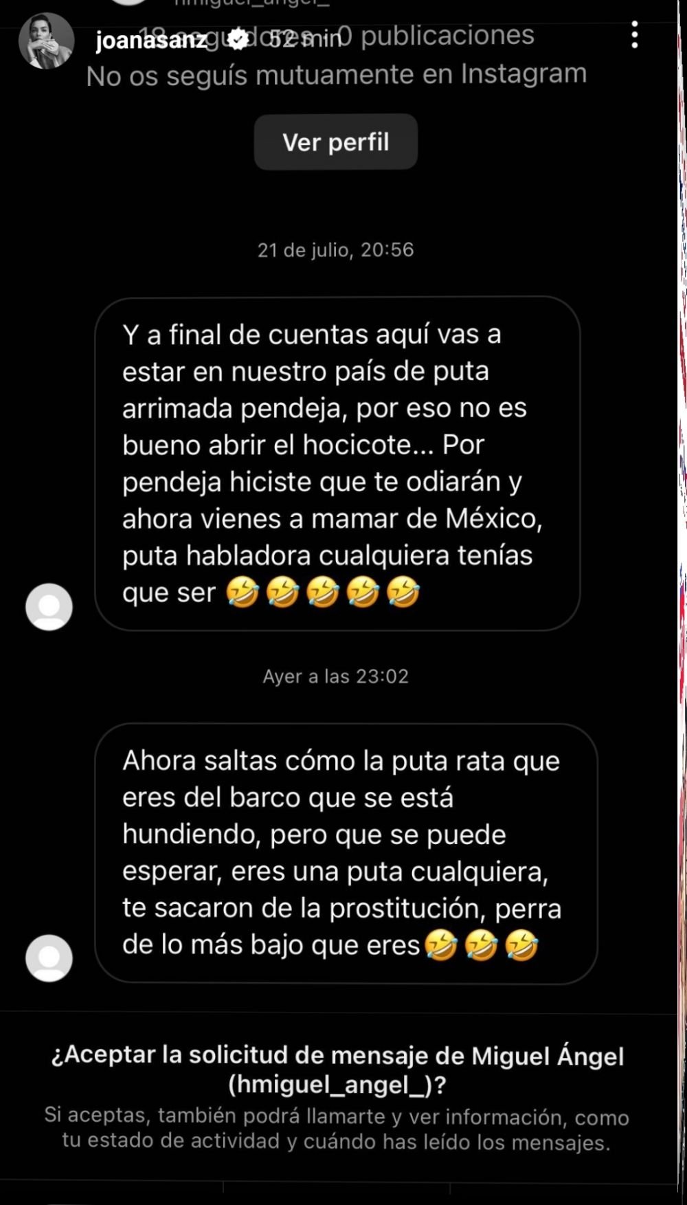 „Sari din barcă, șobolan nenorocit ce ești! Te-au scos din prostituție”/„Complicea violatorului!” Mesaje șocante primite de soția lui Dani Alves _18
