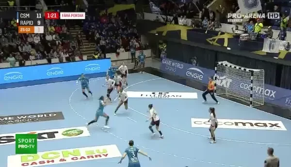 CSM - Rapid (sf&acirc;rșitul primei reprize)