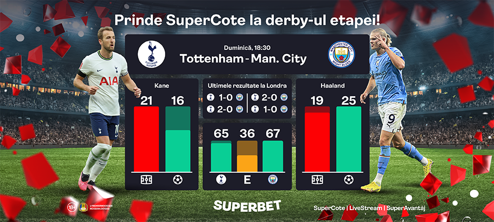 (P) Tottenham &ndash; Man. City: SuperDuelul golgheterilor din Premier League!